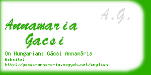annamaria gacsi business card